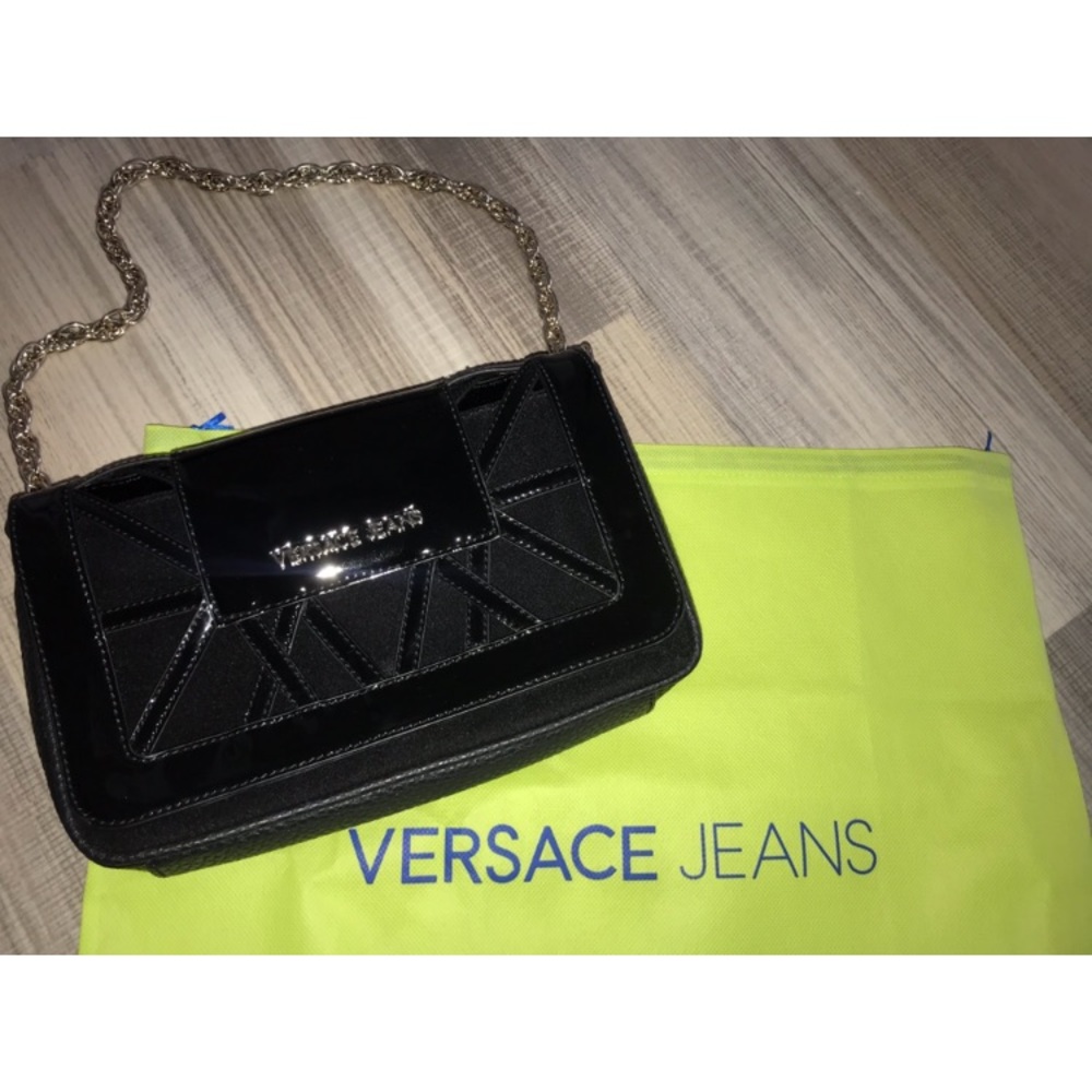 Versace shoulder bag gold and black